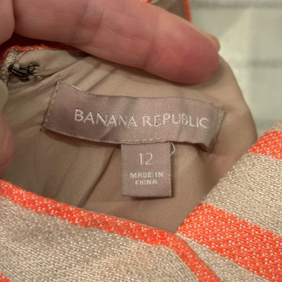 Orange and tan striped Banana Republic sundress - Picture 3 of 4